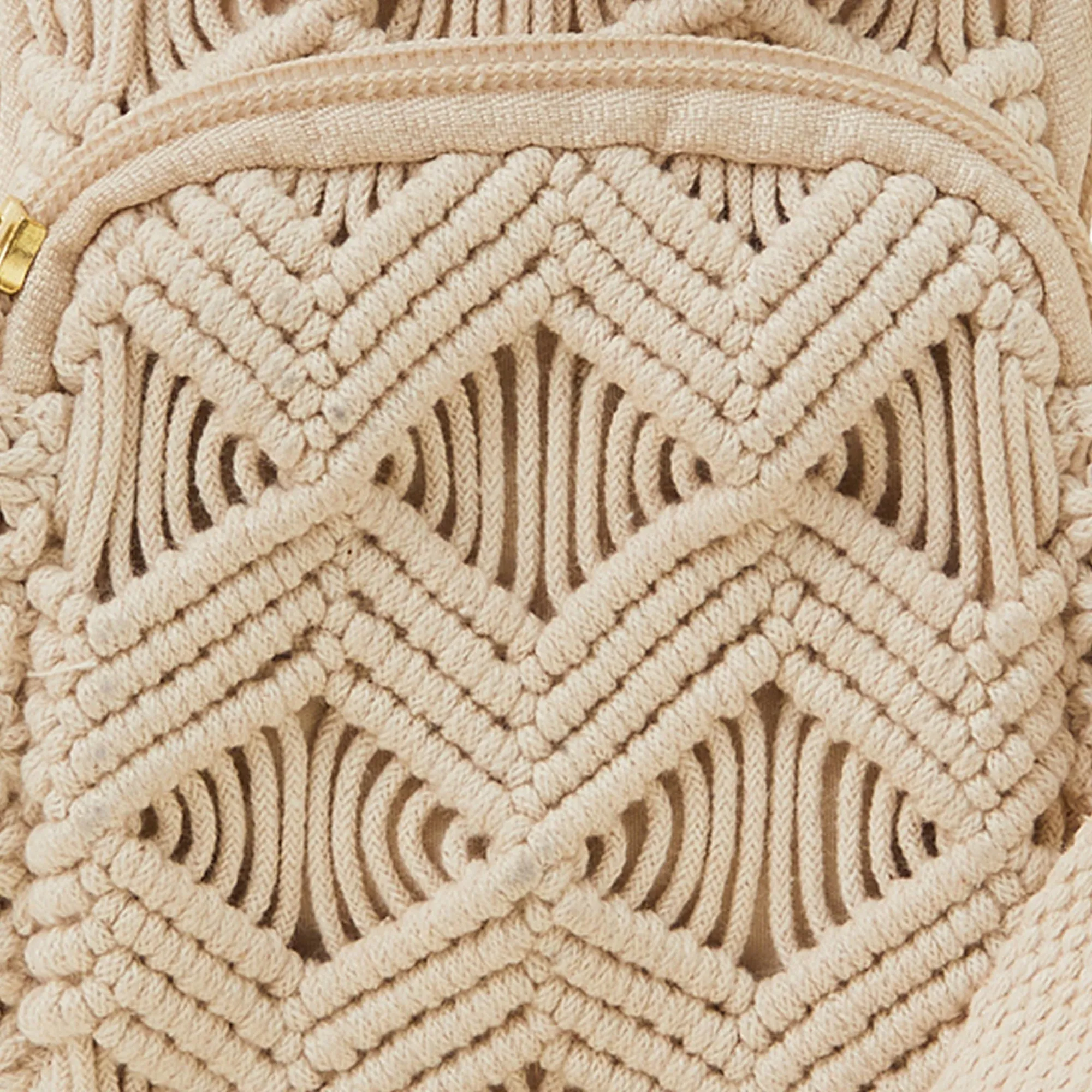 Accessorize London Women's Cream Macrame Phone Bag