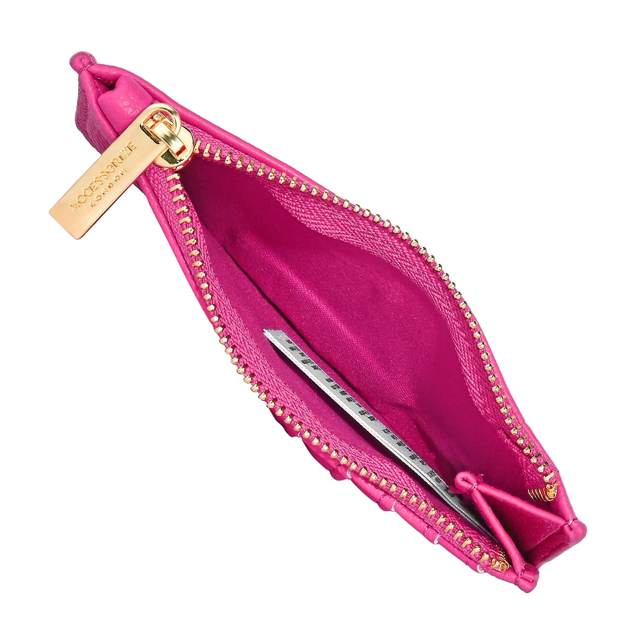 Accessorize London Women's Fuchsia Classic Cardholder