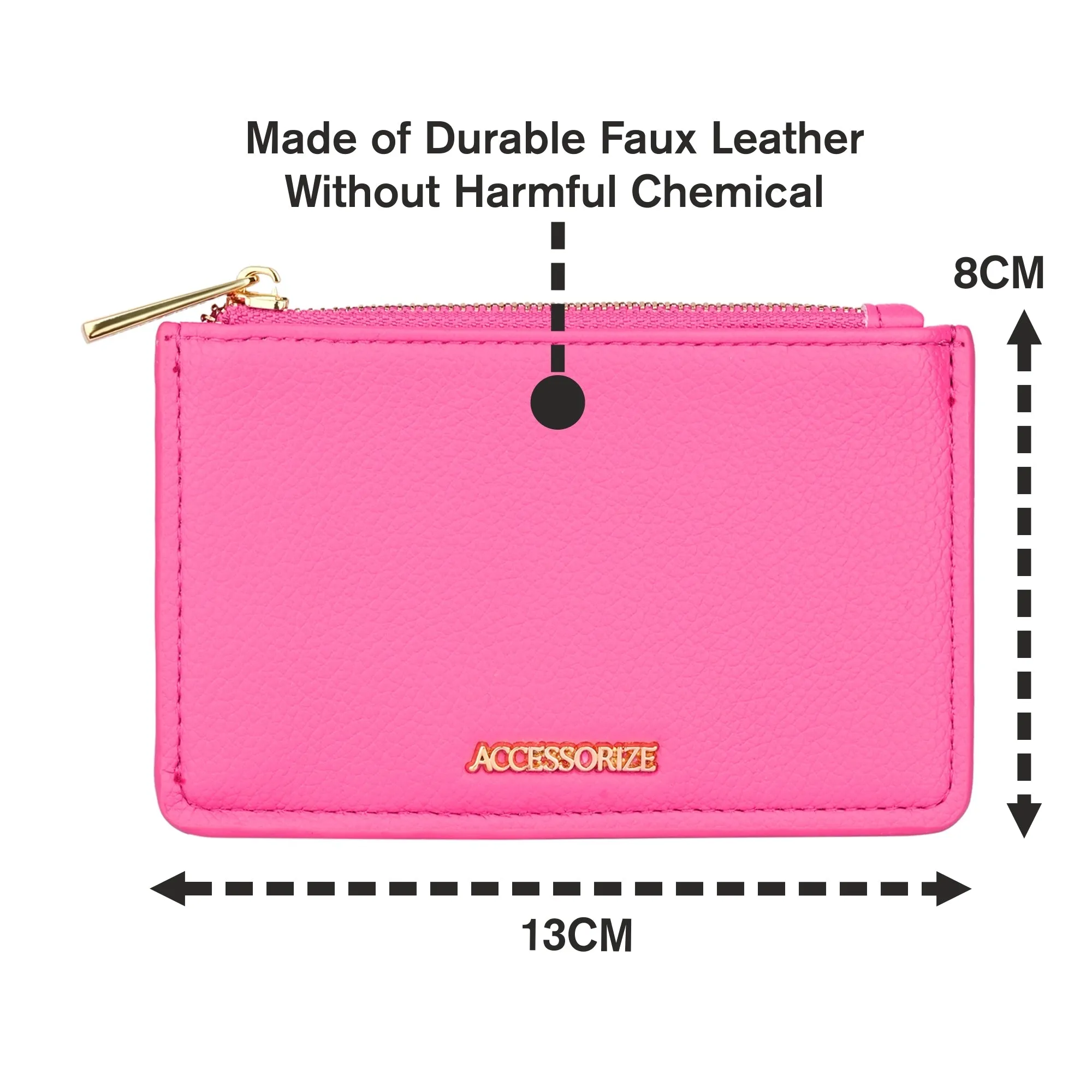 Accessorize London Women's Fuchsia Classic Cardholder