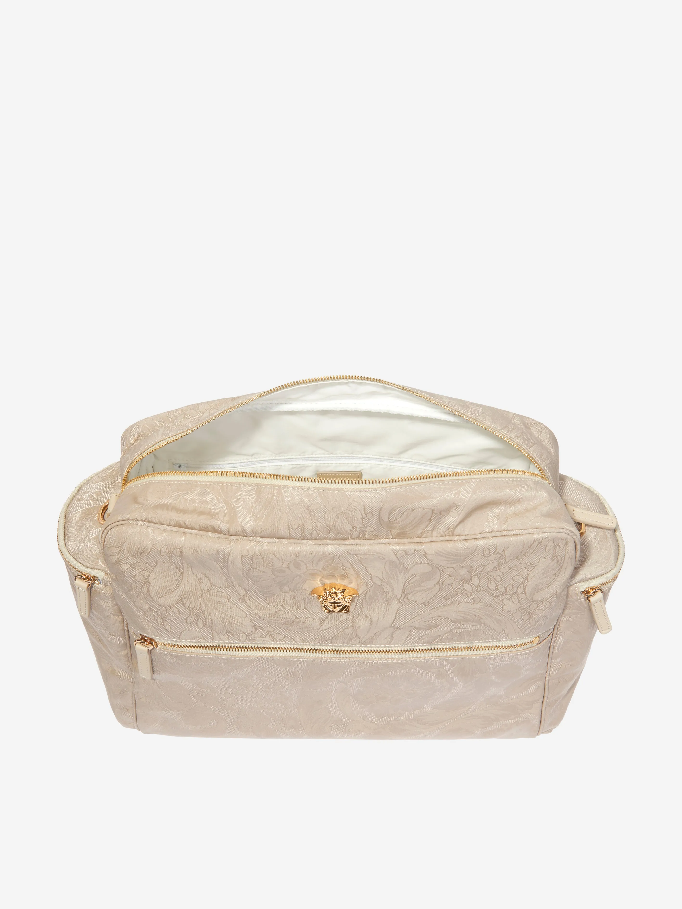 Baby Barocco Logo Changing Bag in Beige (40cm)