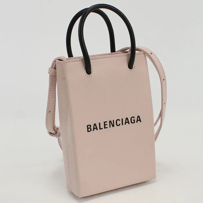 BALENCIAGA 593826 0AI2N mini shopping bag Tote Bag Shoulder bag Calfskin pink