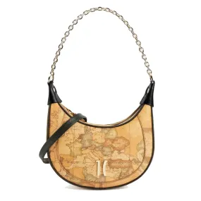 Borsa Donna Hobo con Catena 1A Classe Alviero Martini linea Celeb Bag Geo Classic e Nero GZ08