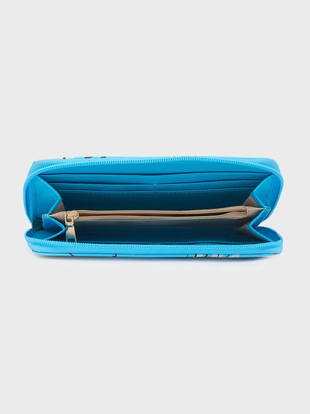 Caprese Gemma Zip Around Wallet Medium Blue