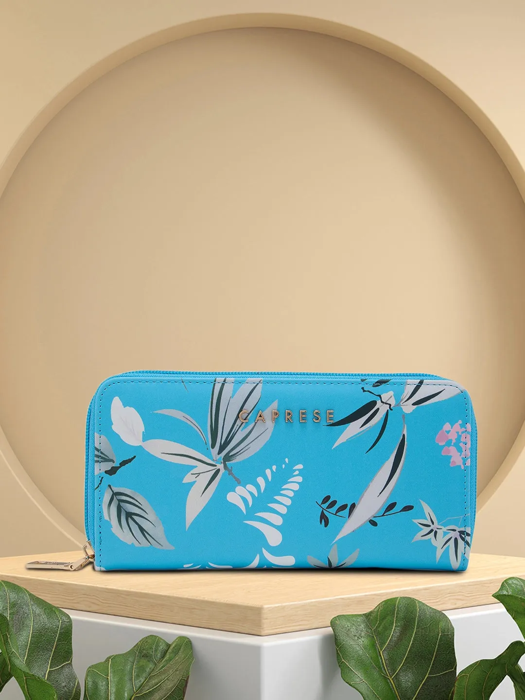 Caprese Gemma Zip Around Wallet Medium Blue