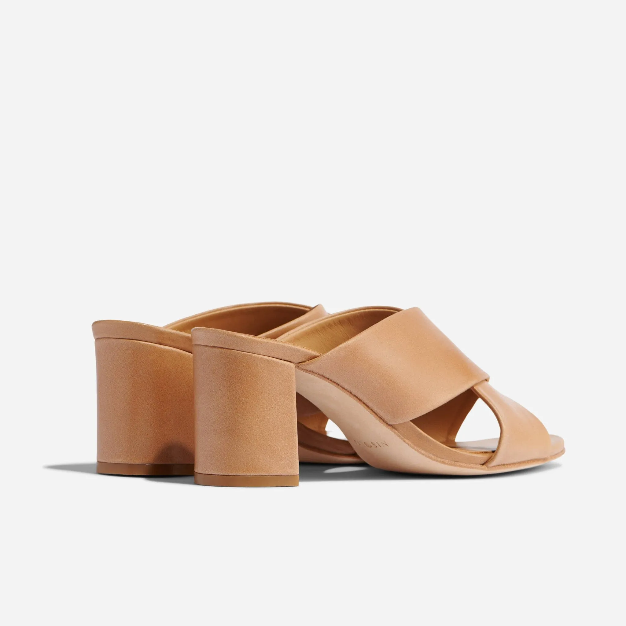 Carina Cross Strap Mule Almond