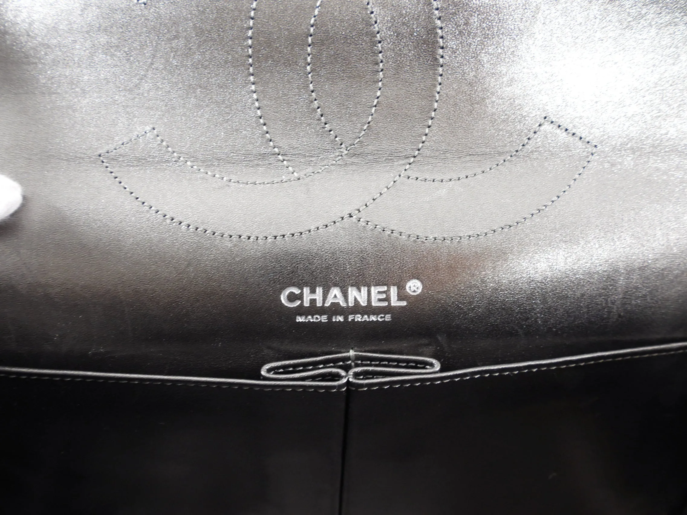 Chanel 2.55 Reissue 227 Jumbo Silver Aged Calfskin Flap Bag