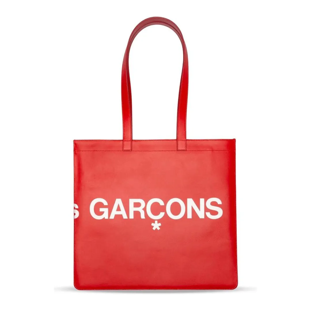 COMME des GARÇONS WALLET Huge Logo Tote Bag - Red