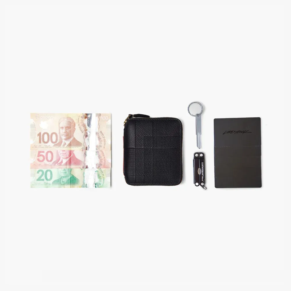 COMME des GARÇONS WALLET Intersection Zip Wallet / Black