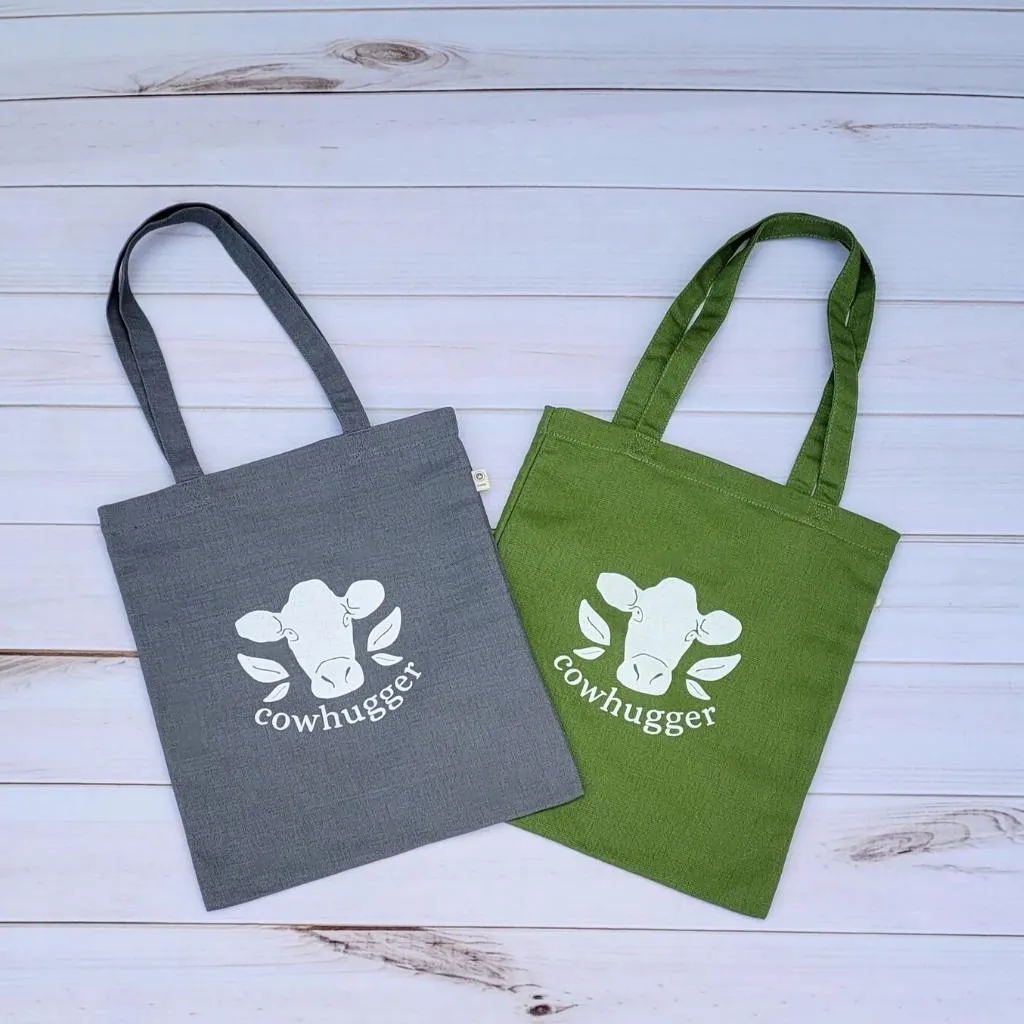 Cowhugger logo hemp tote