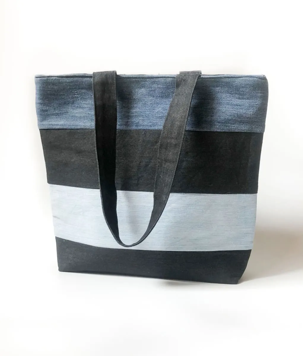 Denim Strum Patchwork Tote