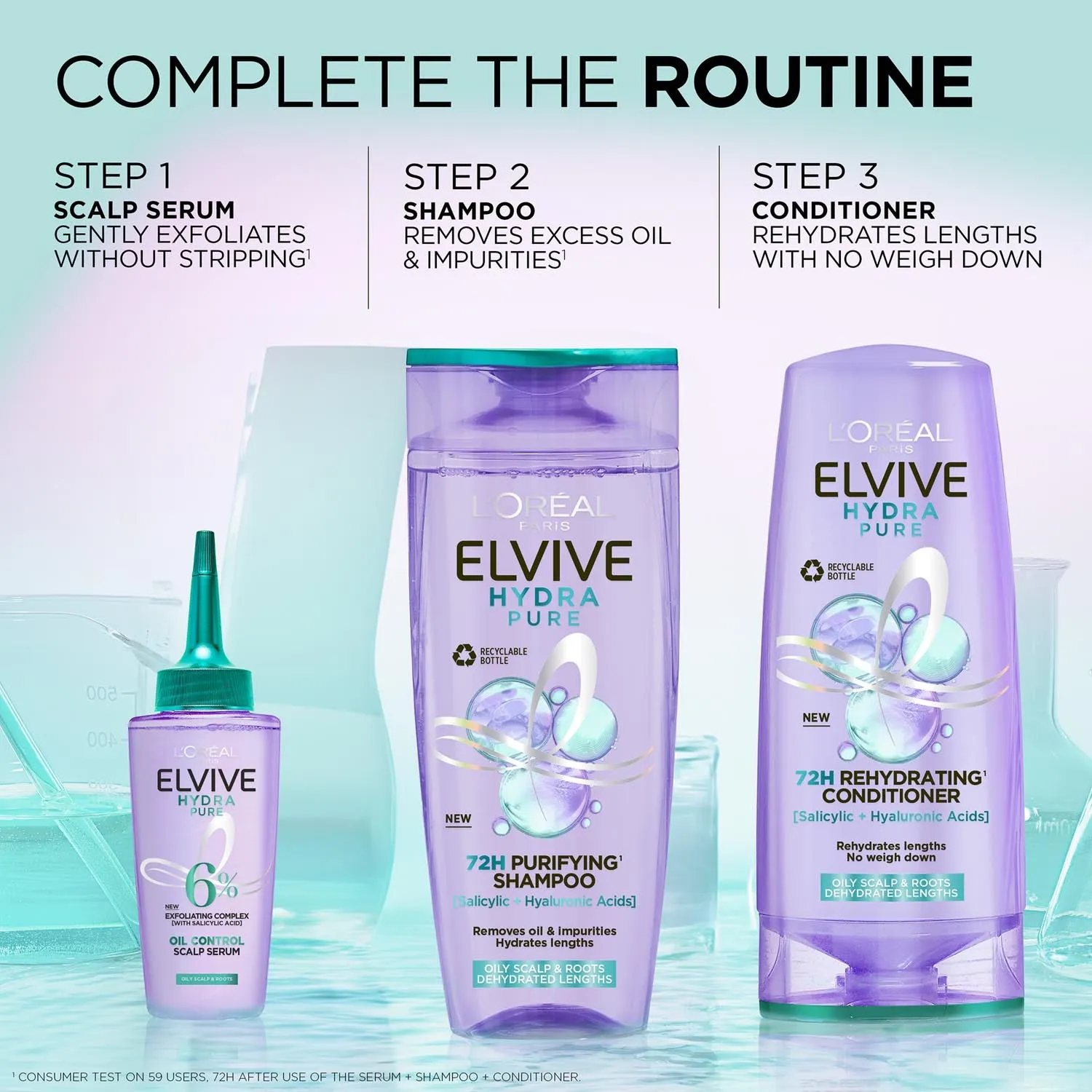 Elvive Hydra Pure Exfoliating Pre-Shampoo Scalp Serum for Oily Scalp & Roots 102ml