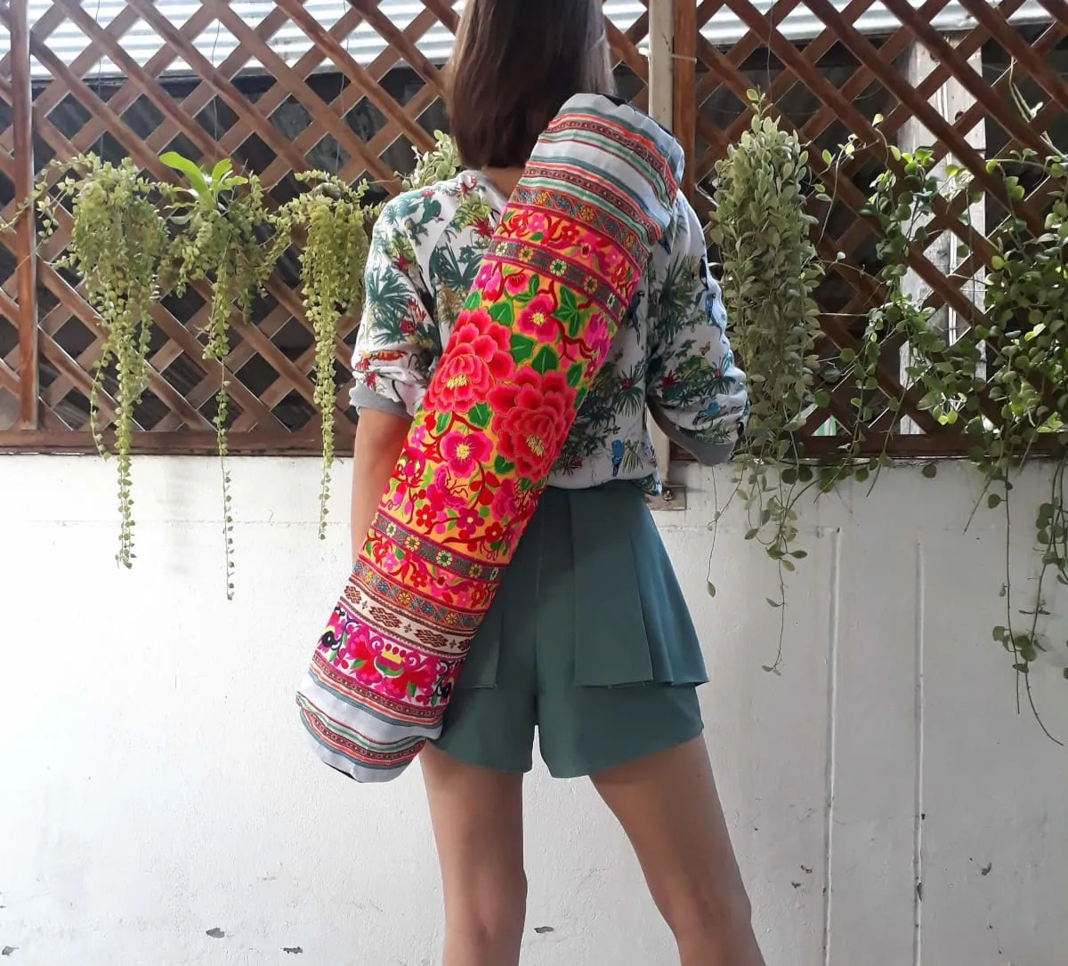 Ethnic Hippie Yoga Mat Bolster Shoulder Bag