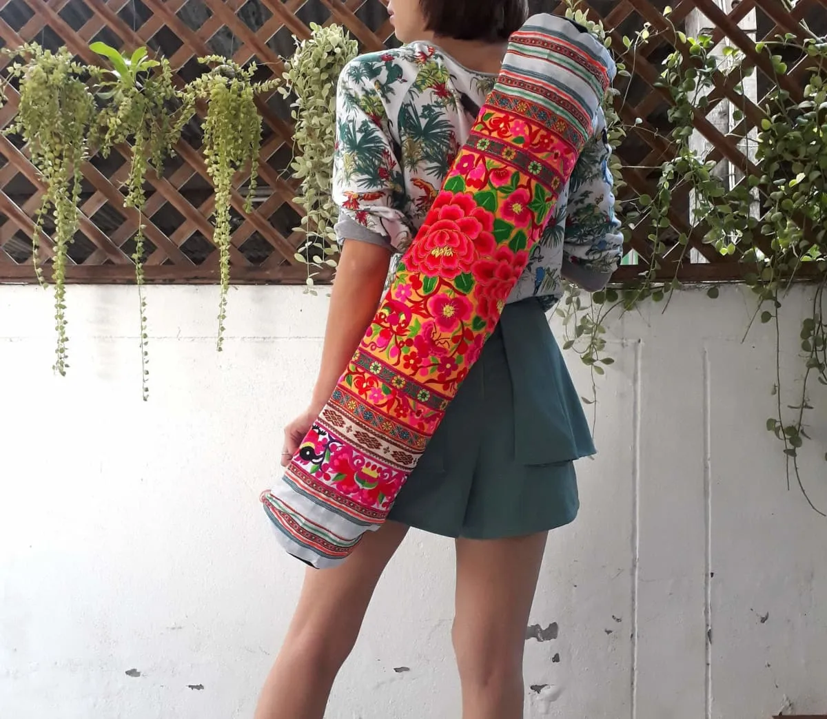 Ethnic Hippie Yoga Mat Bolster Shoulder Bag