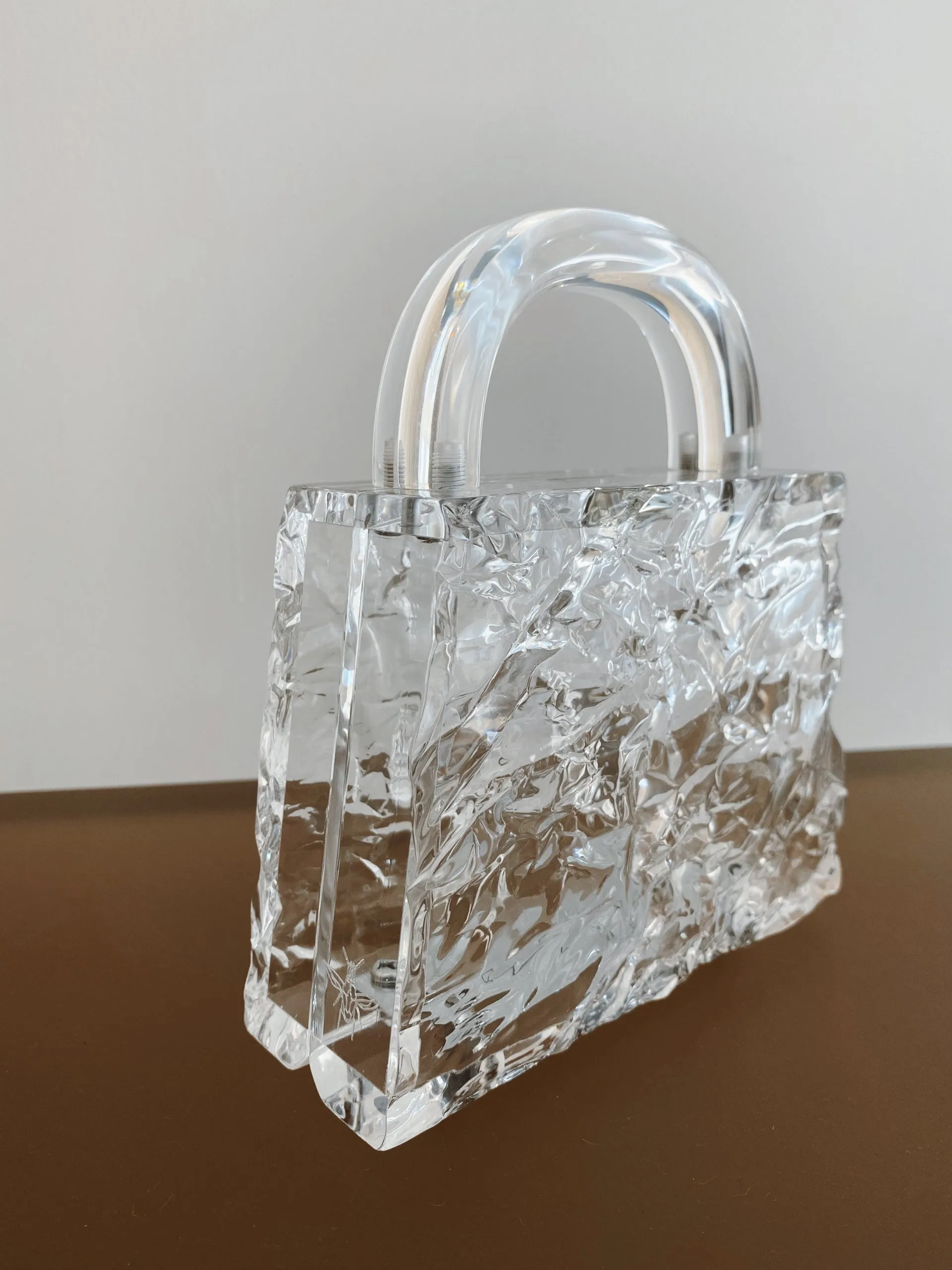 Eva Crushed Ice (Silver Hardware)