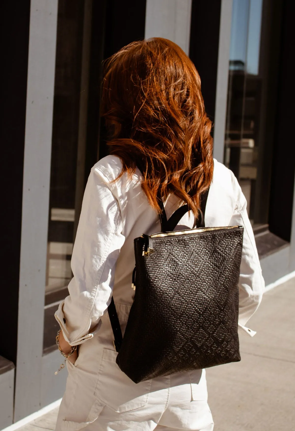 FRANNY BACKPACK | WOVEN ARGYLE