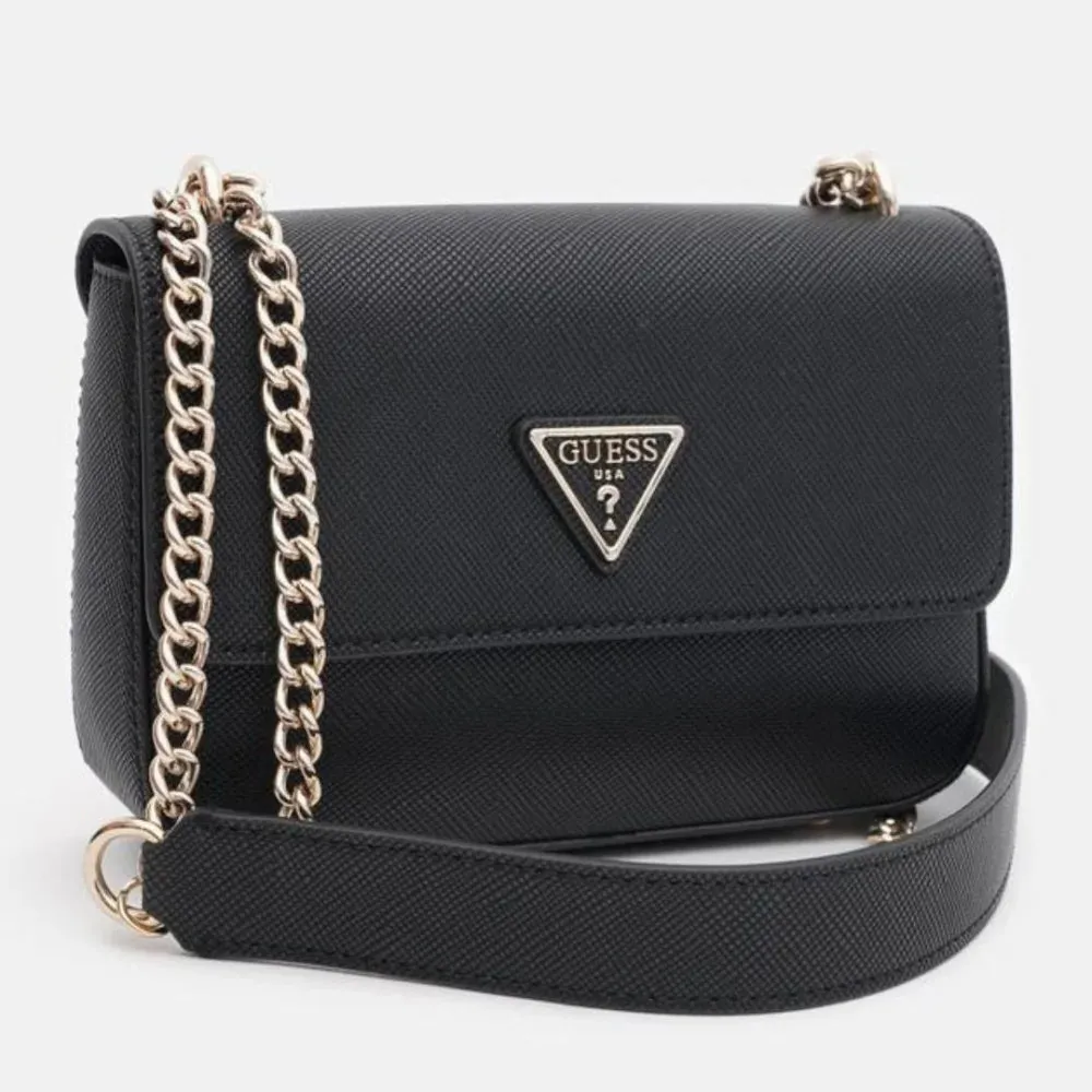 GUESS Eco Elements Crossbody Flap Bag - BLK