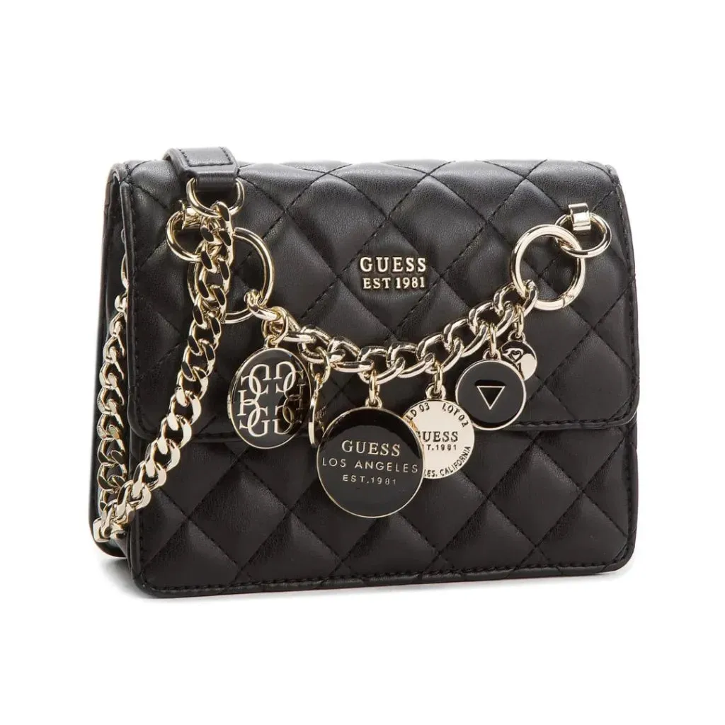 GUESS Victoria Messenger Flap Bag - BLK