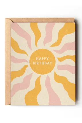 Happy Birthday Boho Sun Card