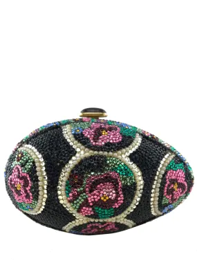 Judith Leiber Pearl Egg Swarovski Crystal Minaudiere Evening Bag