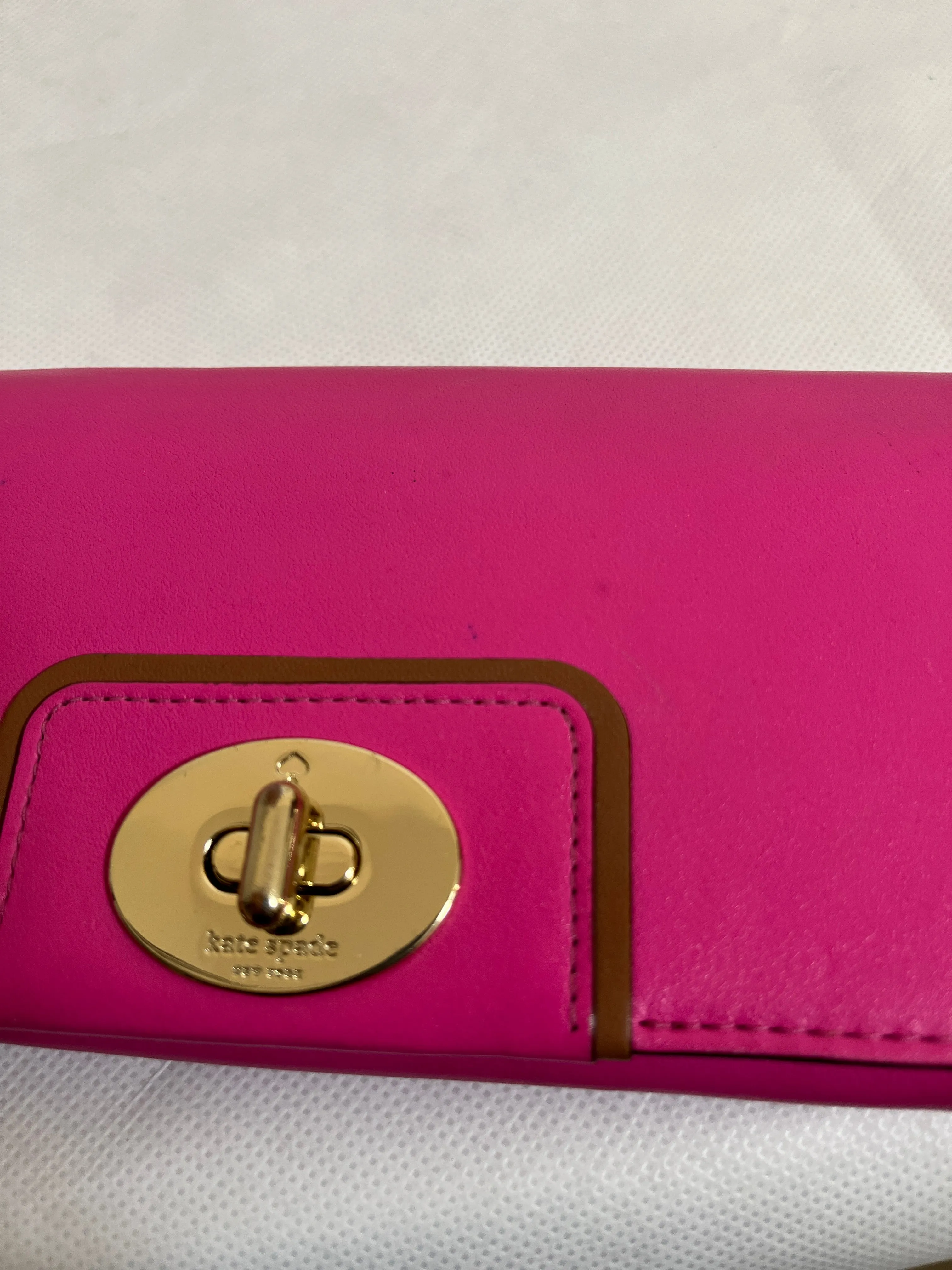 Kate Spade Pink Leather Envelope Wristlet Wallet | Pre Loved |