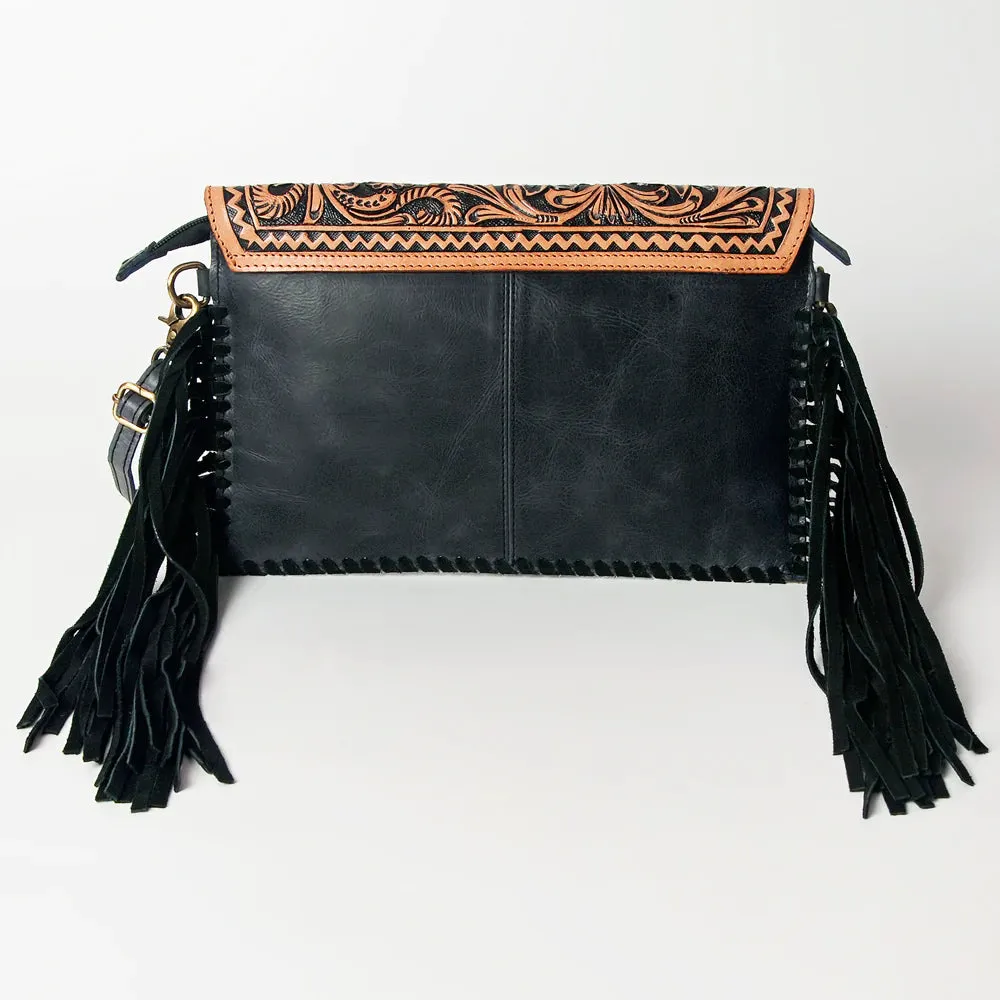 Kendra Tooled Hide Crossbody