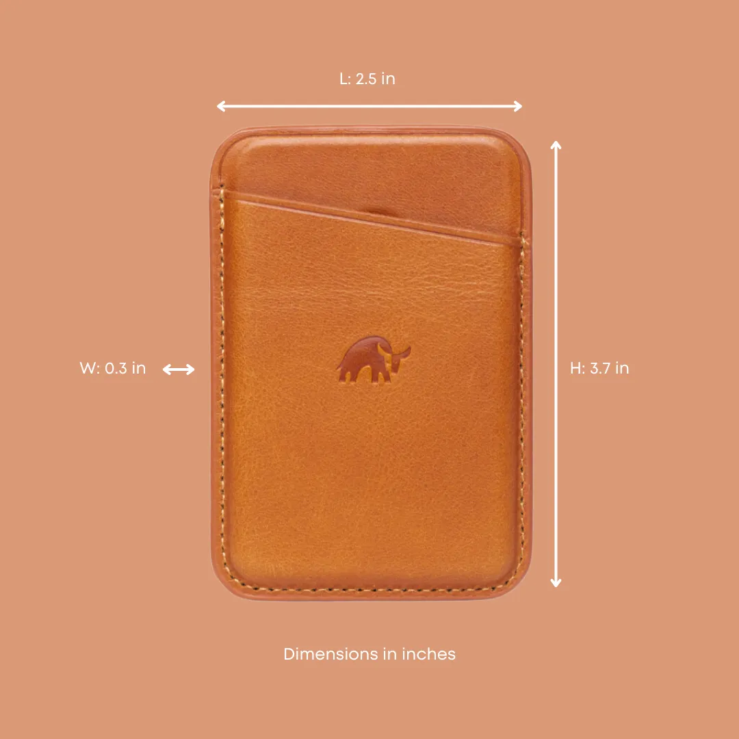 Leather Magnetic Wallet - SIENNA