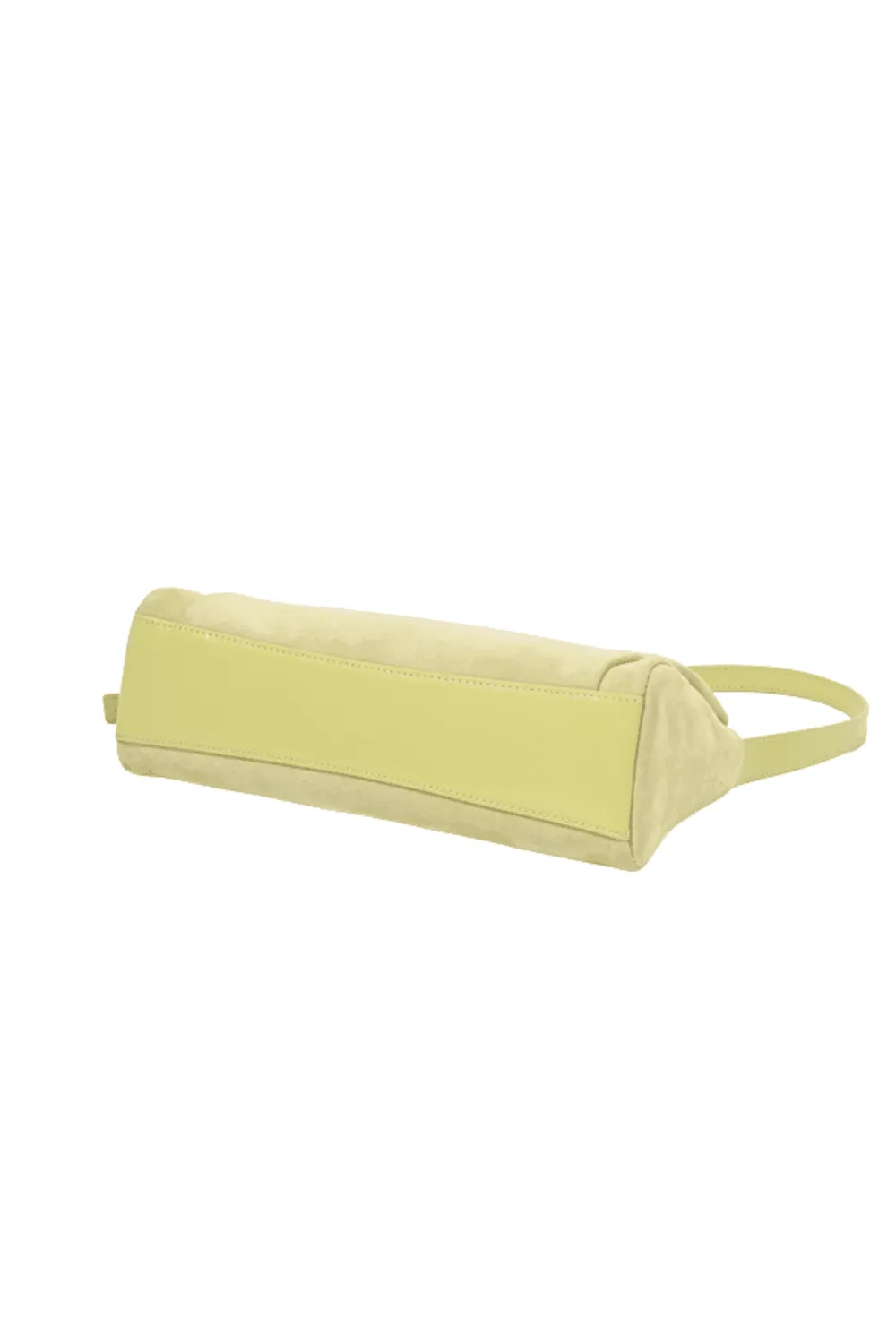 Lemon Suede Bicorn Shoulder Bag