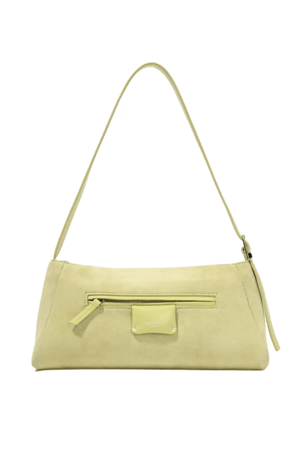 Lemon Suede Bicorn Shoulder Bag