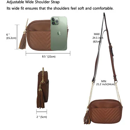 Light Brown Chic Faux Leather NGIL Crossbody Bag