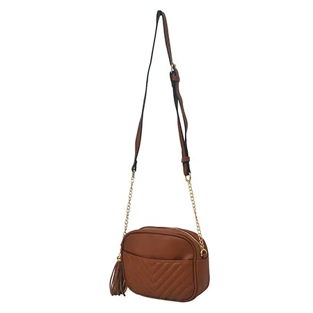 Light Brown Chic Faux Leather NGIL Crossbody Bag