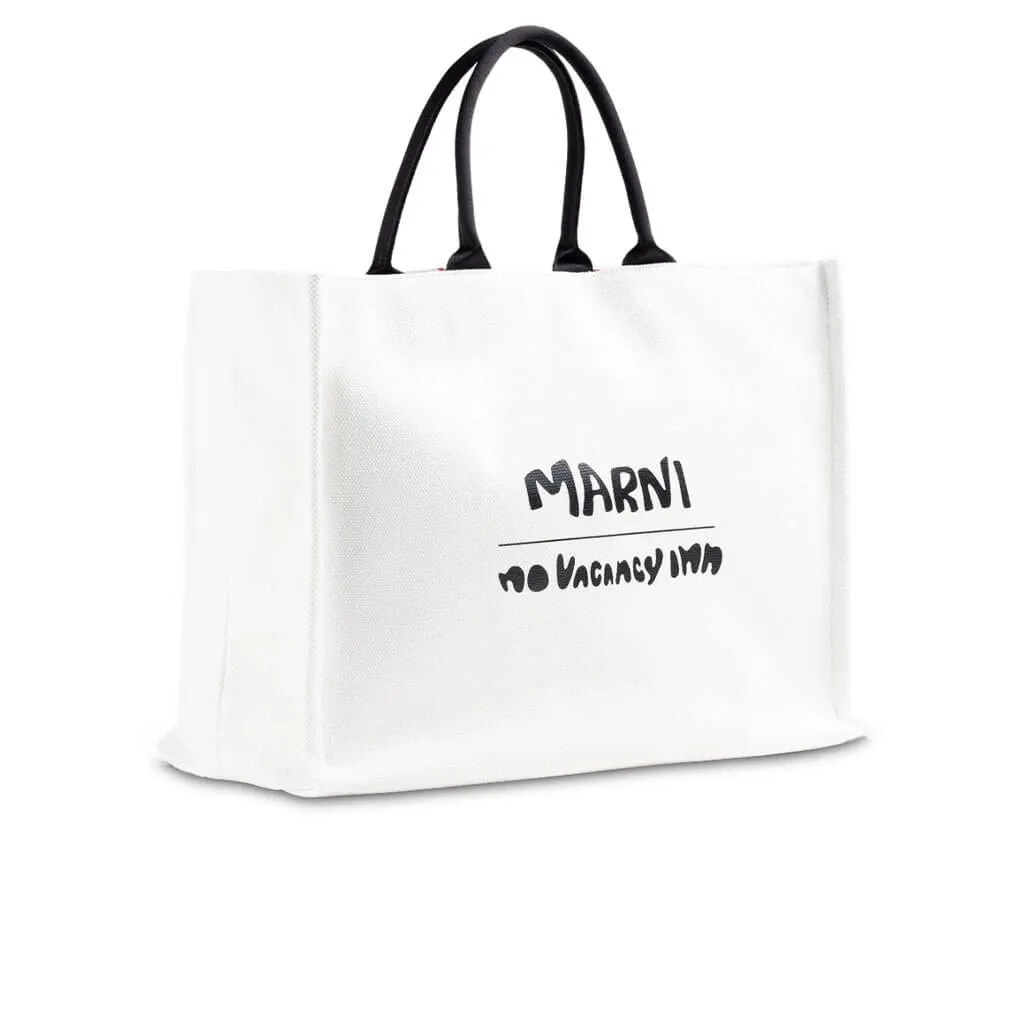 Marni x No Vacancy Inn Bey Tote Bag - Shell/Black