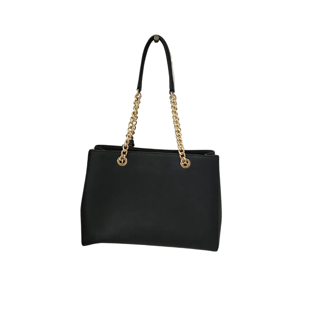 Michael Kors Black Leather Susannah Chain Shoulder Bag | Gently Used |