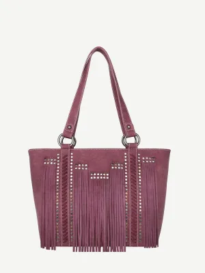 Montana West Fringe Whipstitch Concealed Carry Tote