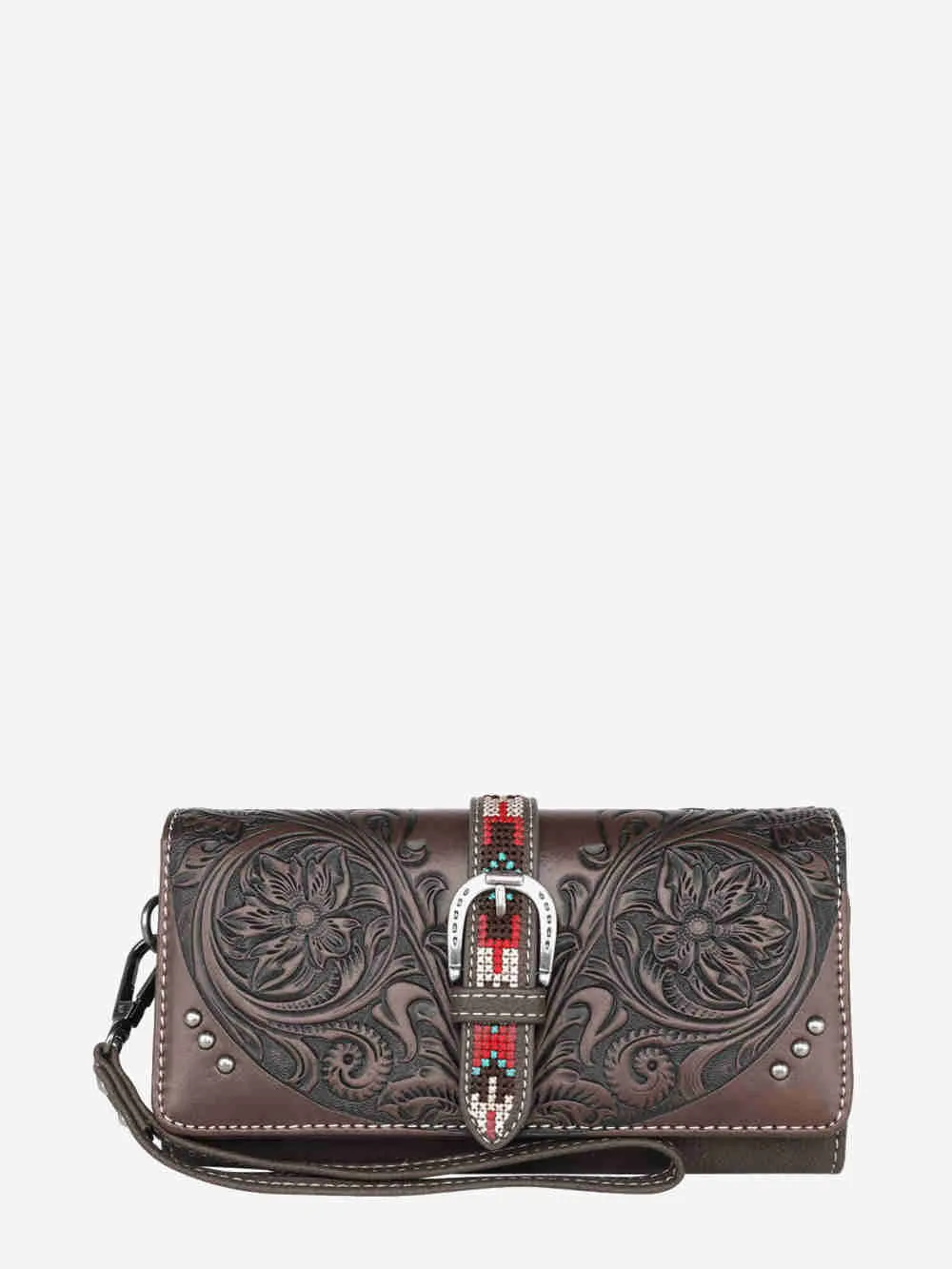 Montana West Vintage Floral Tooled Crossbody Saddle Bag Collection