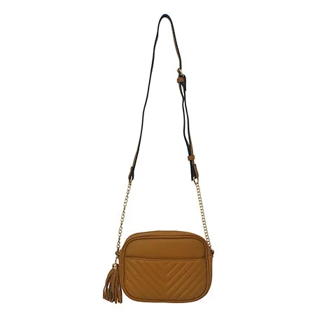 Mustard Chic Faux Leather NGIL Crossbody Bag