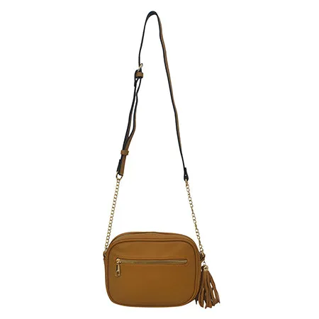 Mustard Chic Faux Leather NGIL Crossbody Bag