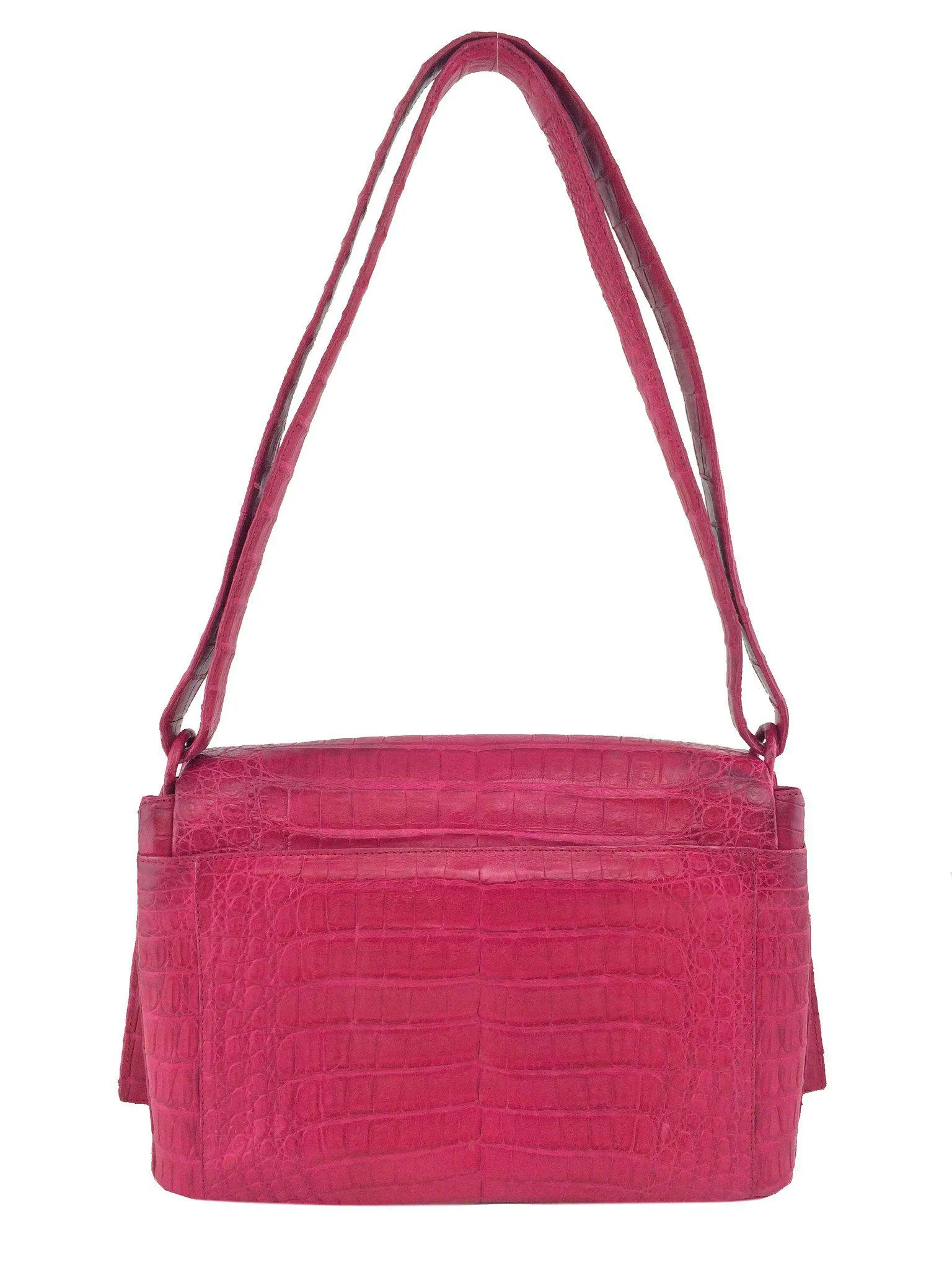 Nancy Gonzalez Crocodile Shoulder Flap Bag