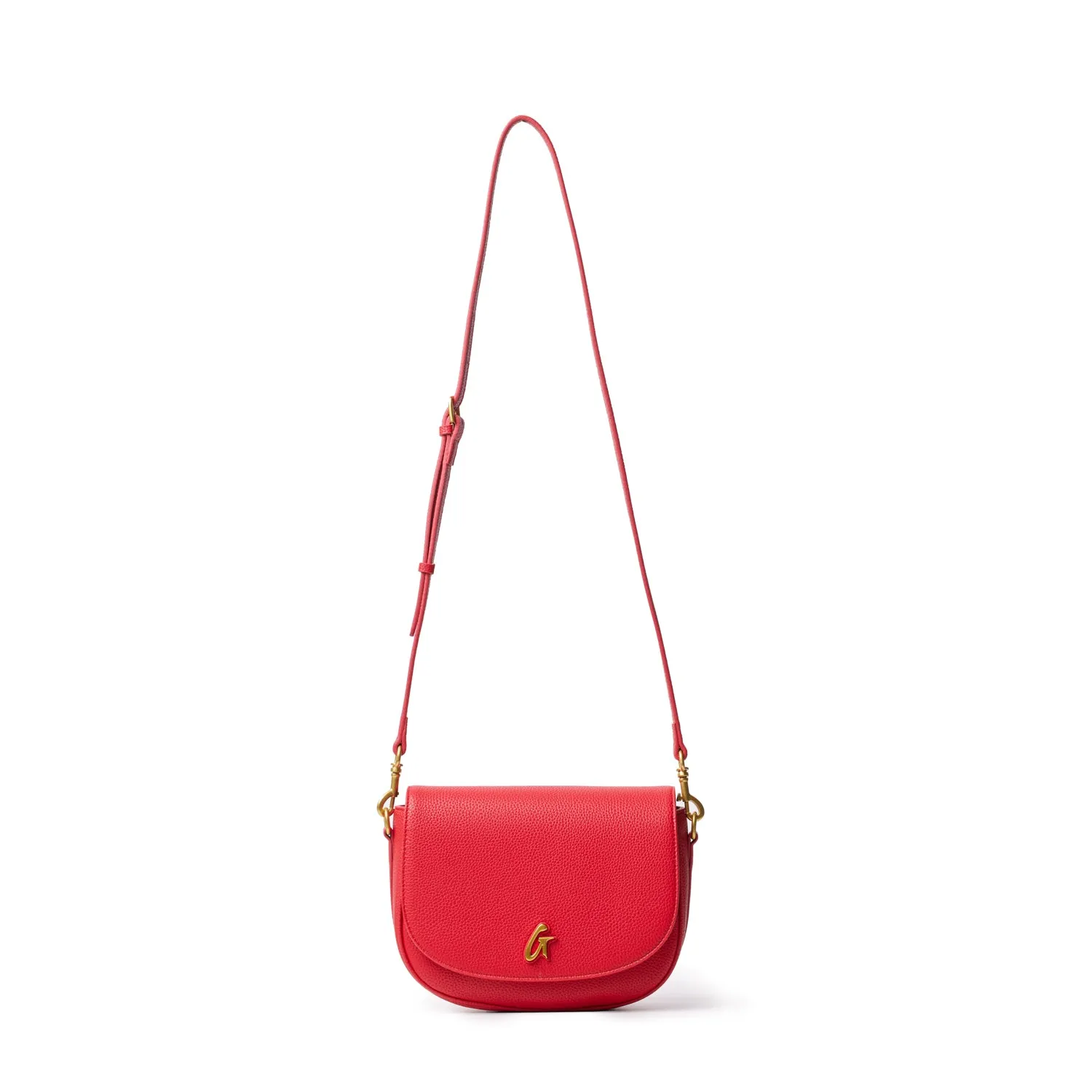 PEBBLE SHOULDER BAG RED MEDIUM