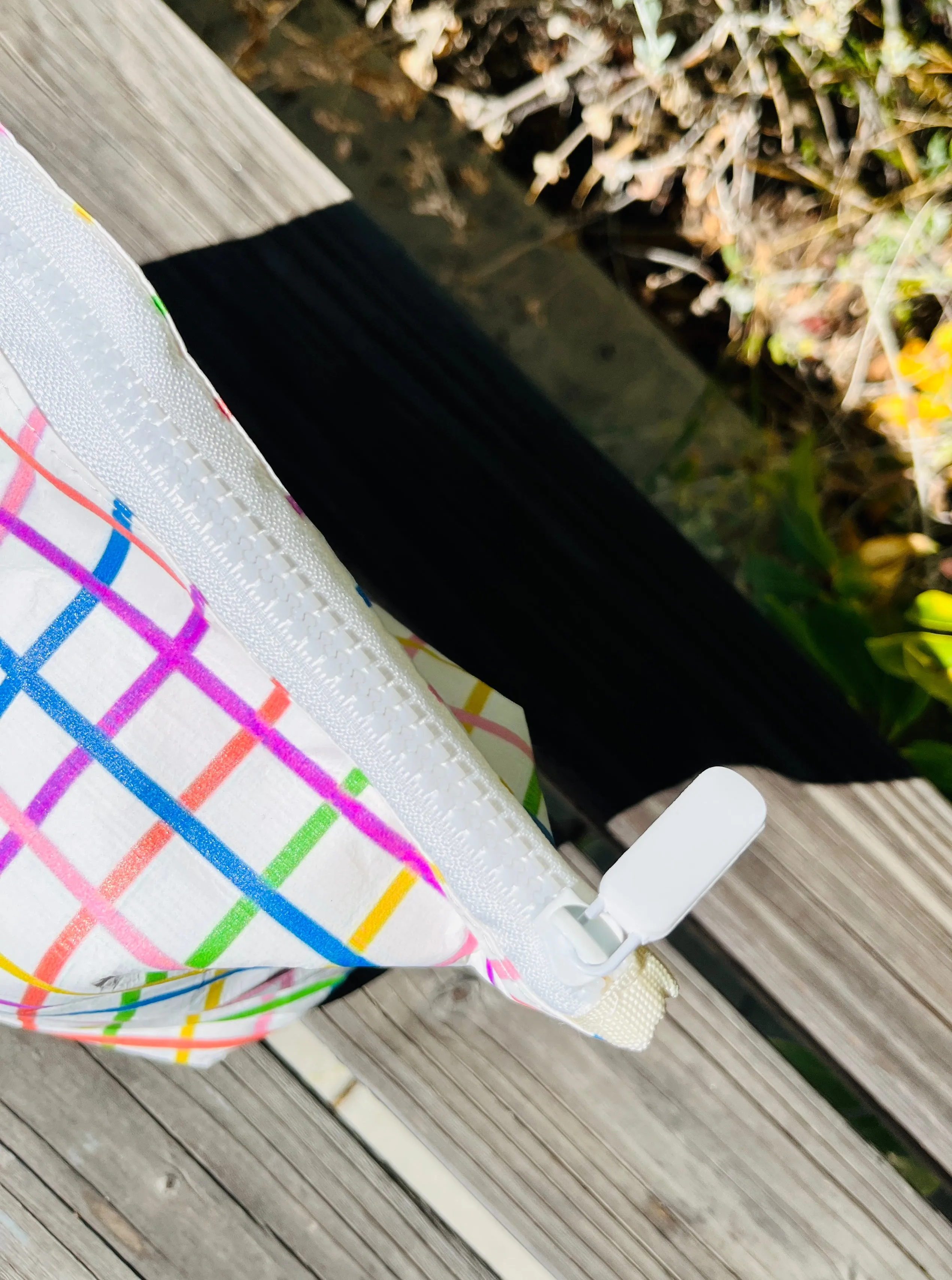 Rainbow Grid Pouch