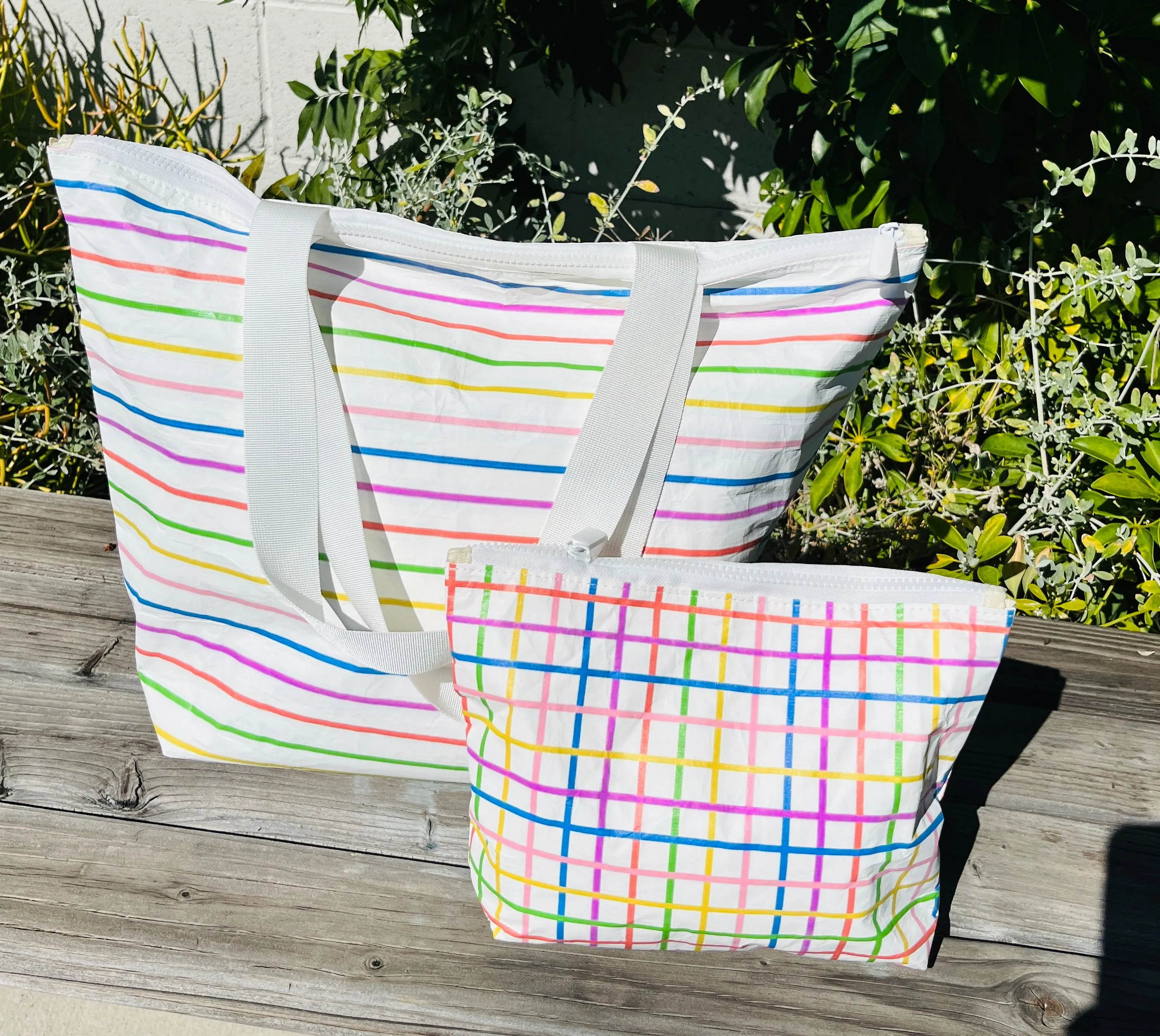 Rainbow Grid Pouch