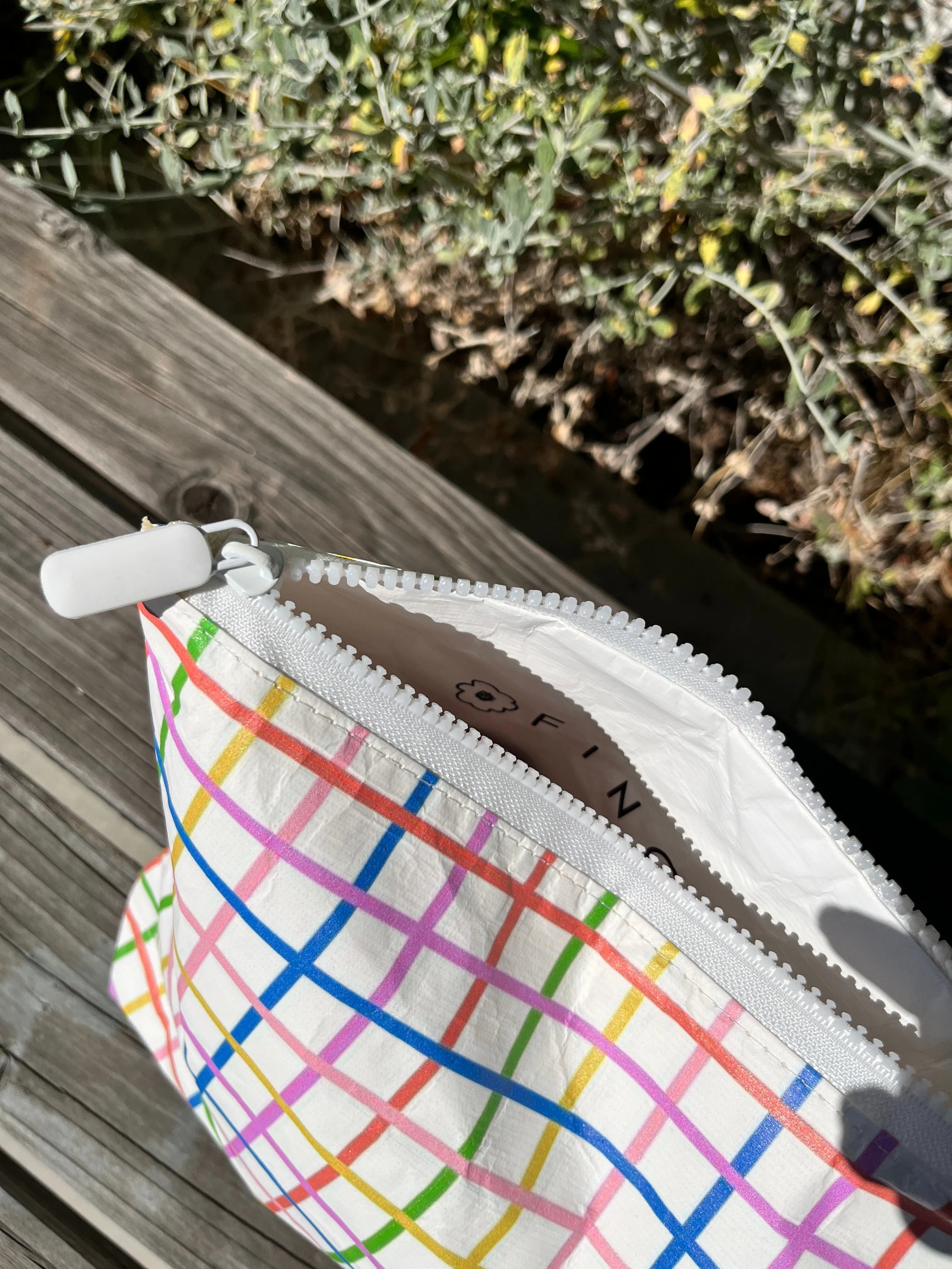 Rainbow Grid Pouch