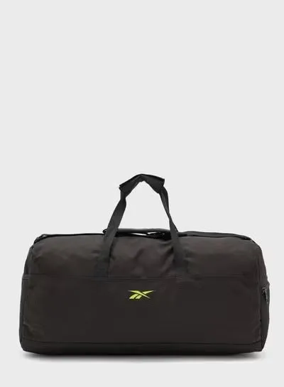 REEBOK LINEAR LOGO GRIP BLACK DUFFEL BAG