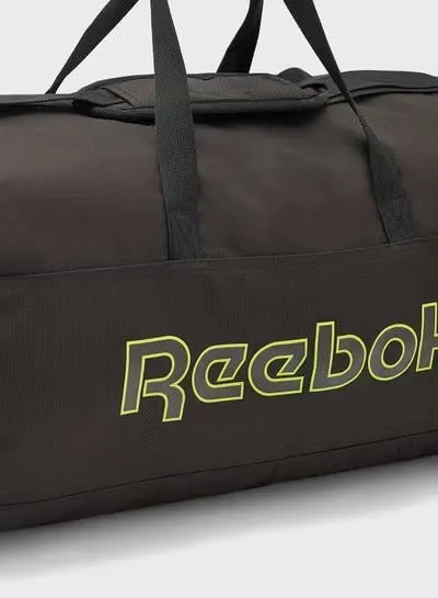 REEBOK LINEAR LOGO GRIP BLACK DUFFEL BAG