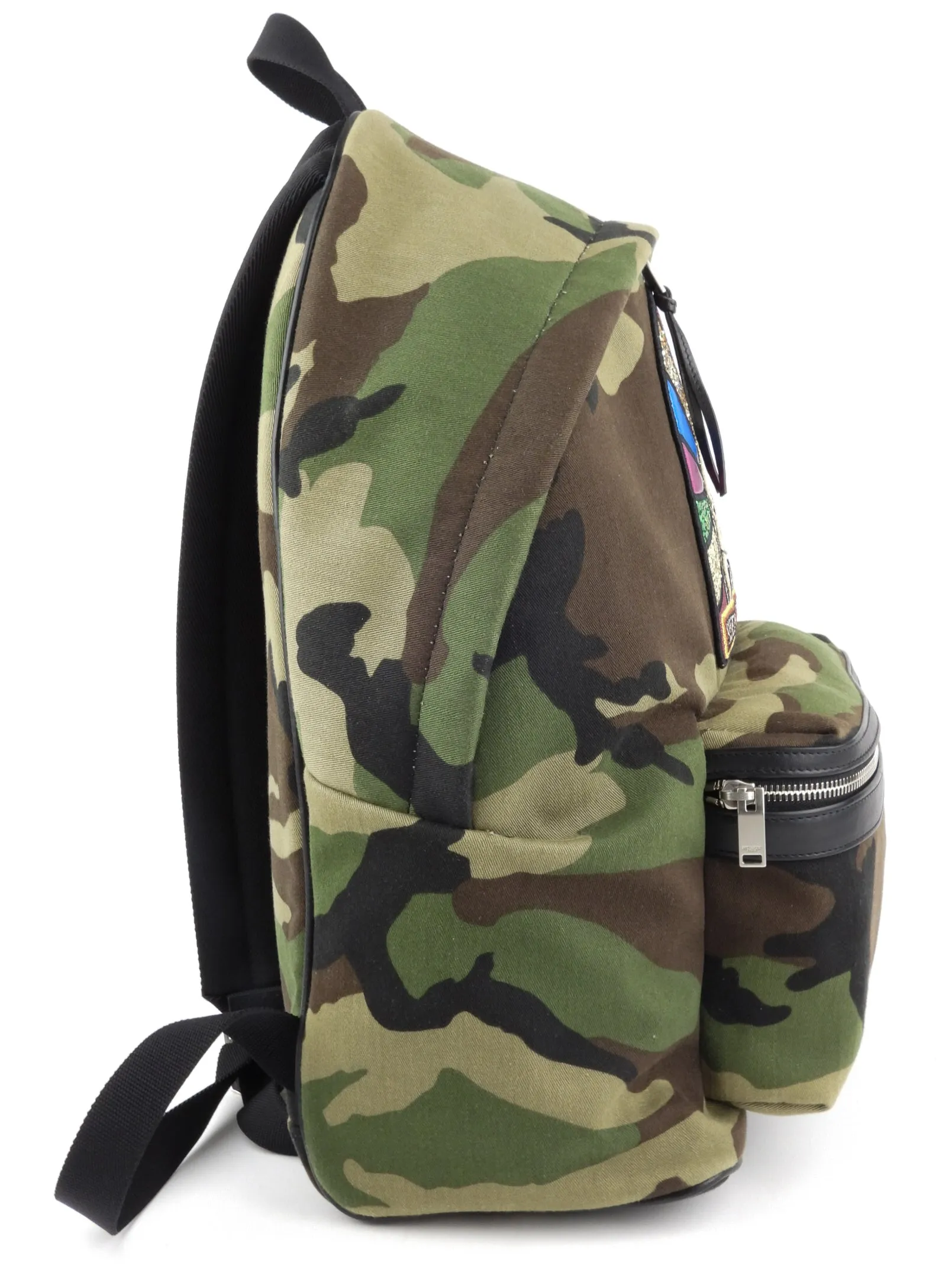 Saint Laurent Camo Canvas City Sweet Dreams Shark Backpack