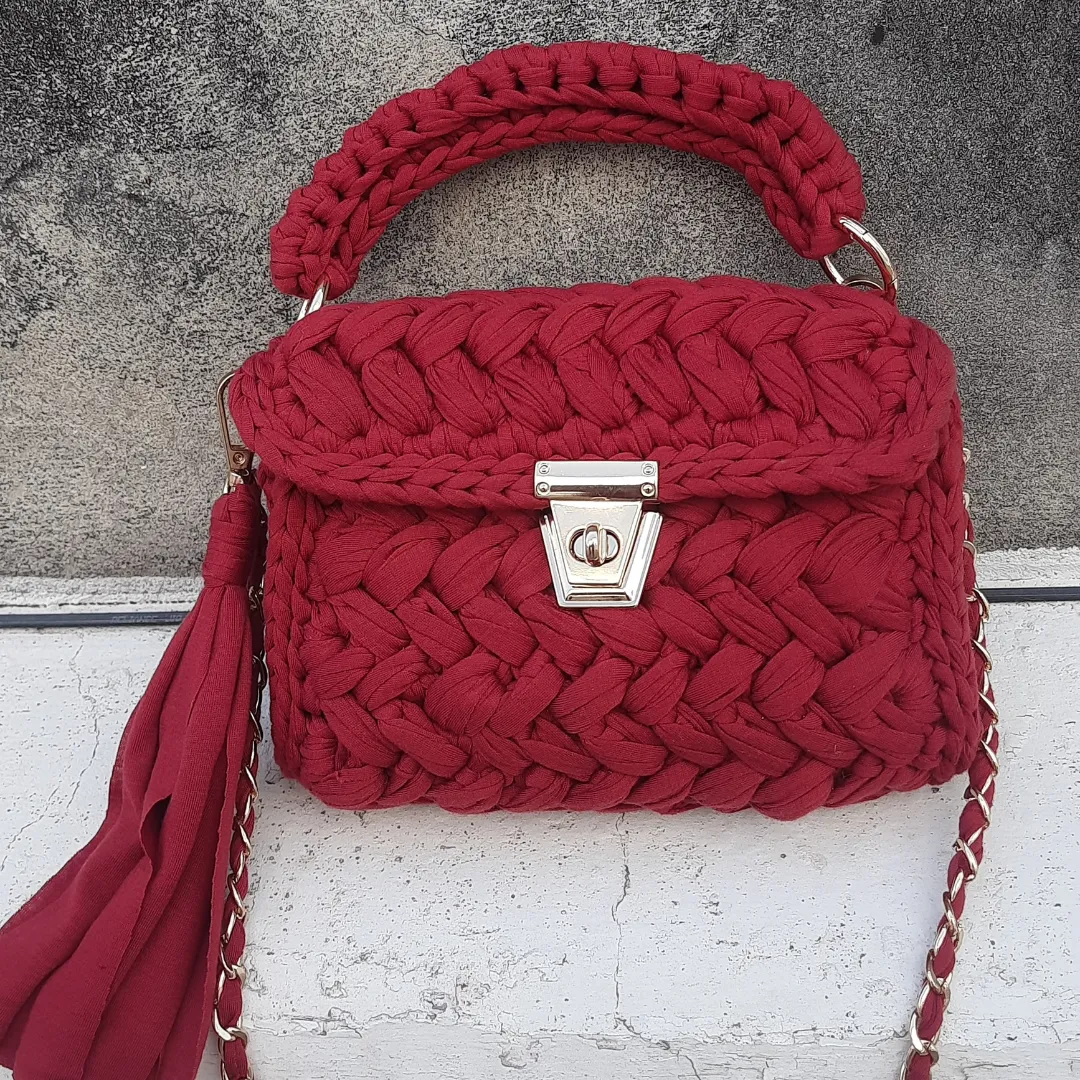 Shiroli Handmade Designer Burgundy Love Bag