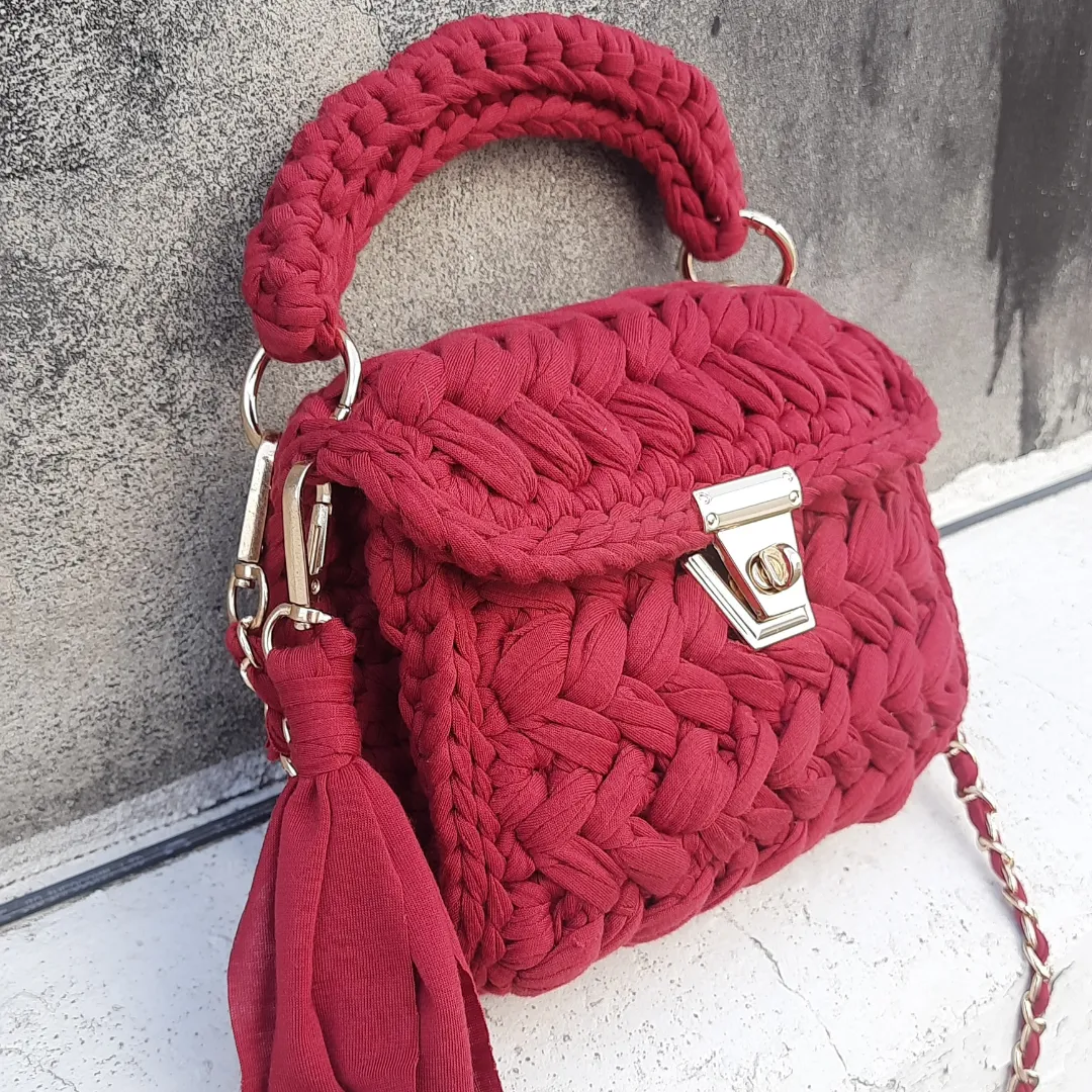 Shiroli Handmade Designer Burgundy Love Bag