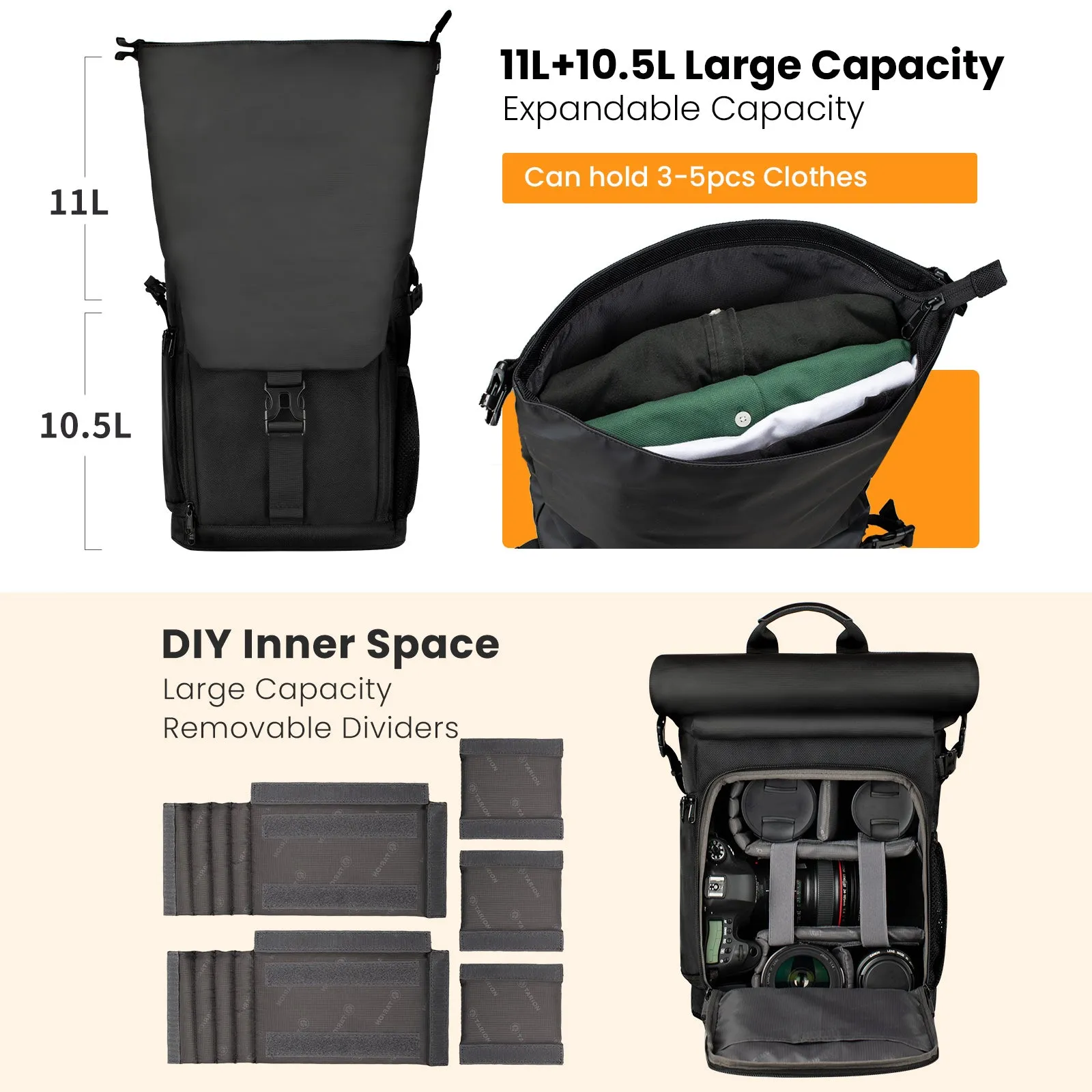 SP-01 Rolltop Camera Backpack