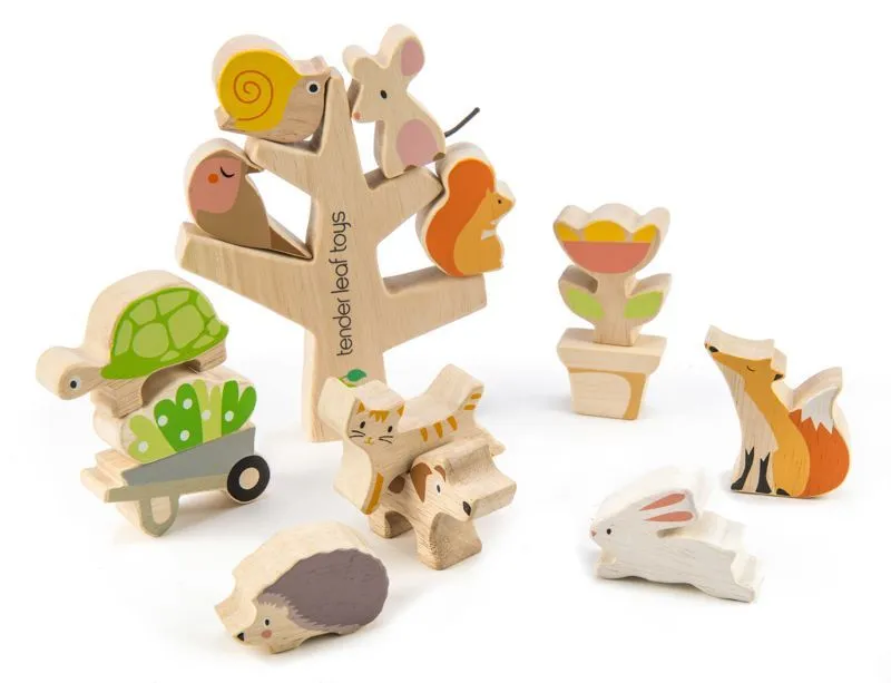 Tender Leaf Toys Stacking Garden Animal Friends