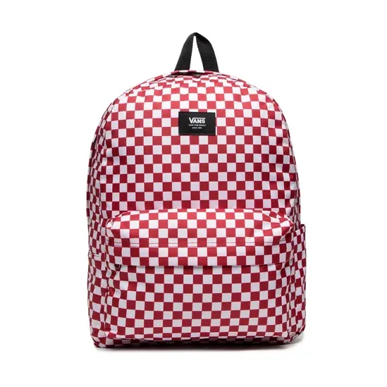 Vans Backpack for school and leisure Old Skool Check VN0A5KHRO841 chili pepper-white