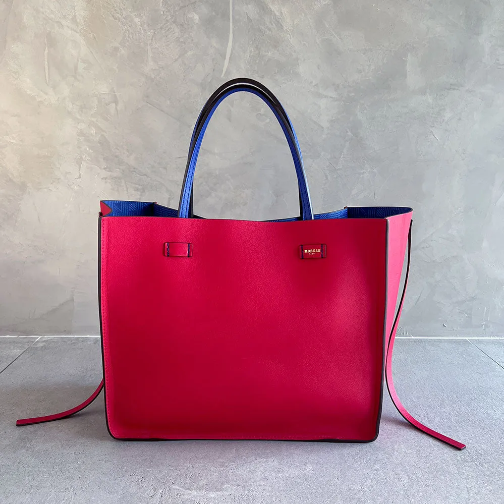 Vincennes MM Reversible Tote, Blue / Red